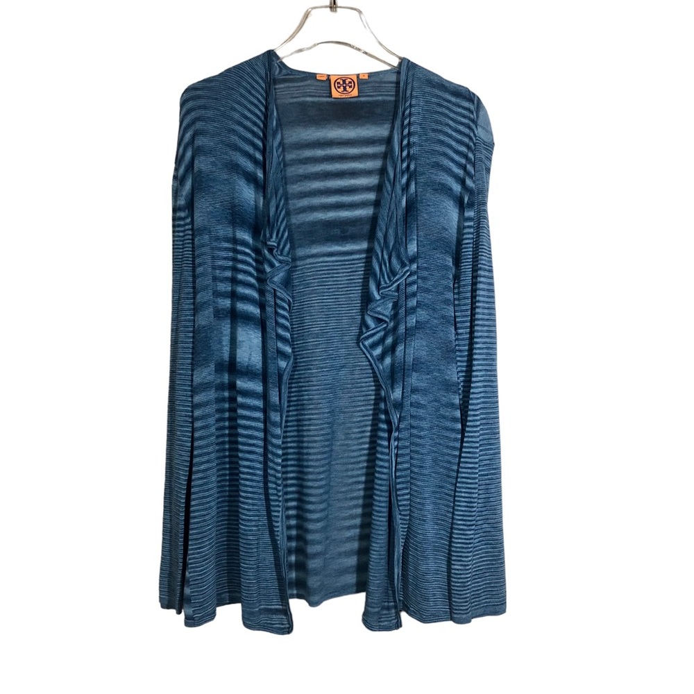 Tory Burch Silk Blend Drape Front Cardigan